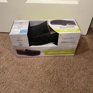 Eddie Bauer Men's Black Suede Slip-Ons